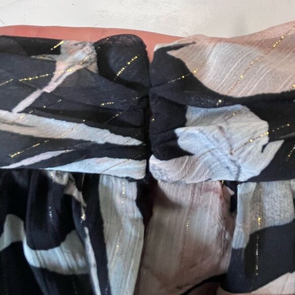 NWT SLNY | Black Pink Shimmer Petite Floral Print Halter Dress 4P - Picture 7 of 13